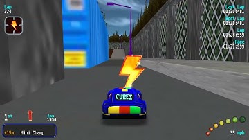 Re-Volt Custom Track Toys in the garage by, Draco, 16 Cars 4 Laps & Pickups!