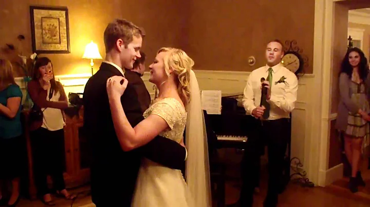 Casey Nichols singing at Maddi's wedding