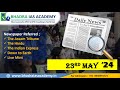 Assam current affairsnewspaper analysis 23rd may 2024best apsc and upsc coaching in guwahati