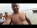 गंगा जी में नहाते हुए  People taking bath in Ganga ji, finally we reached Ganga ji या मेरा ब्लॉग है