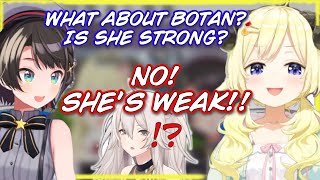 Watame And Subaru Getting So Fired Up Talking About How Weak Botan Actually Is【Watame/Subaru】