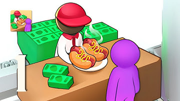 Hotdog Bitte: Idle Tycoon Gameplay Walkthrough Part 1 - Level 1 ~ 4 (Android, IOS)