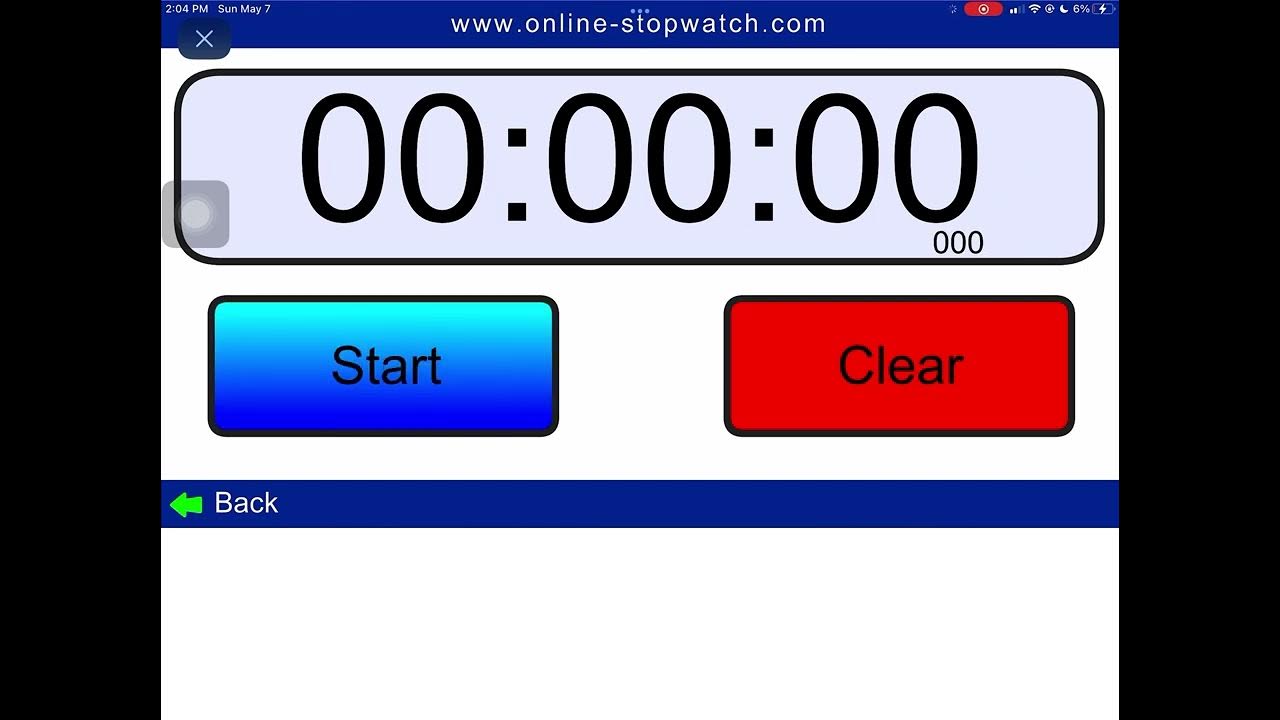 fastest time starting and stopping an online stopwatch YouTube