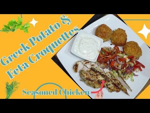 Greek Potato & Feta Croquettes | #easyrecipes #greek #croquettes