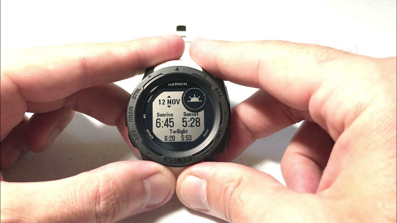 Garmin Instinct Watch (1st Generation) Adjust Time (ready for DST