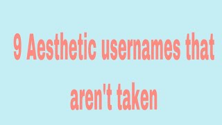 Black Aesthetic Usernames 1