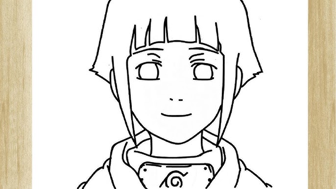 FACIL DE DESENHAR, COMO DESENHAR KID HINATA, ANIME NARUTO