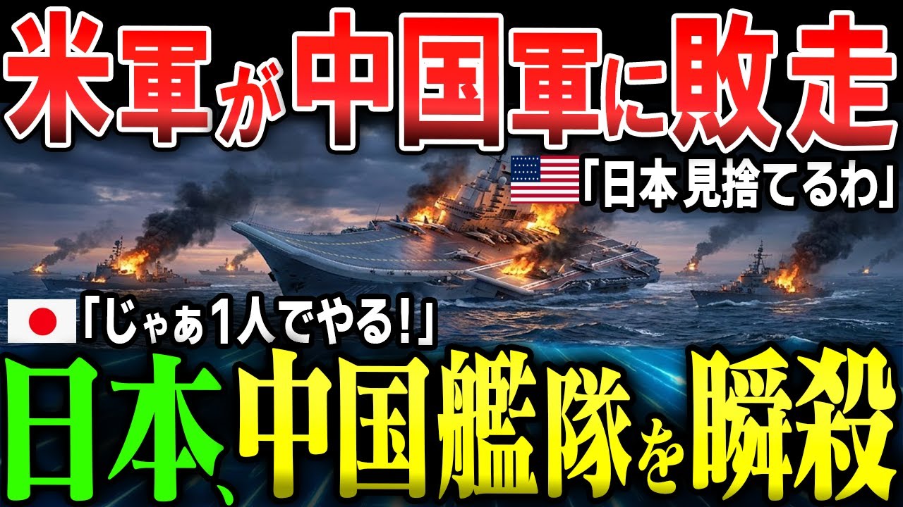 【緊急事態】米軍敗走…日本を見捨てた結果、自衛隊の「秘密兵器」が中国艦隊を瞬殺！世界が震えた日本の