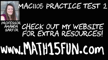 College Algebra (MAC1105) Practice Test 2 Questions 1-5 (2023)