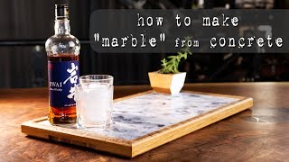 How to Make "Marble" Slabs from Concrete & Serving Tray || Woodworking & GFRC