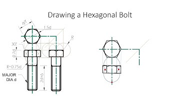 Drawing a Hexagonal Bolt