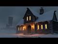 Snowstorm Sounds. Blizzard and Winter Wind at Mountain Castle. Chilly Night Ambience.