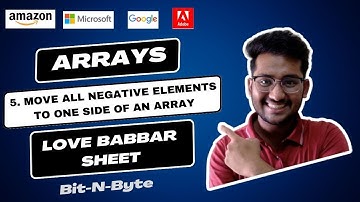 5. Move all negative elements to one side of an array | Arrays | Very Easy Solution | GFG | Leetcode