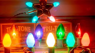 TruTone LED Christmas lights, recreating a vintage incandescent.