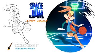 Lola Bunny coloring page | Space Jam coloring book | Tune Squad