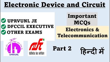BEST MCQs for UPRVUNL JE and DFCCIL EXECUTIVE|| electronics and communication||