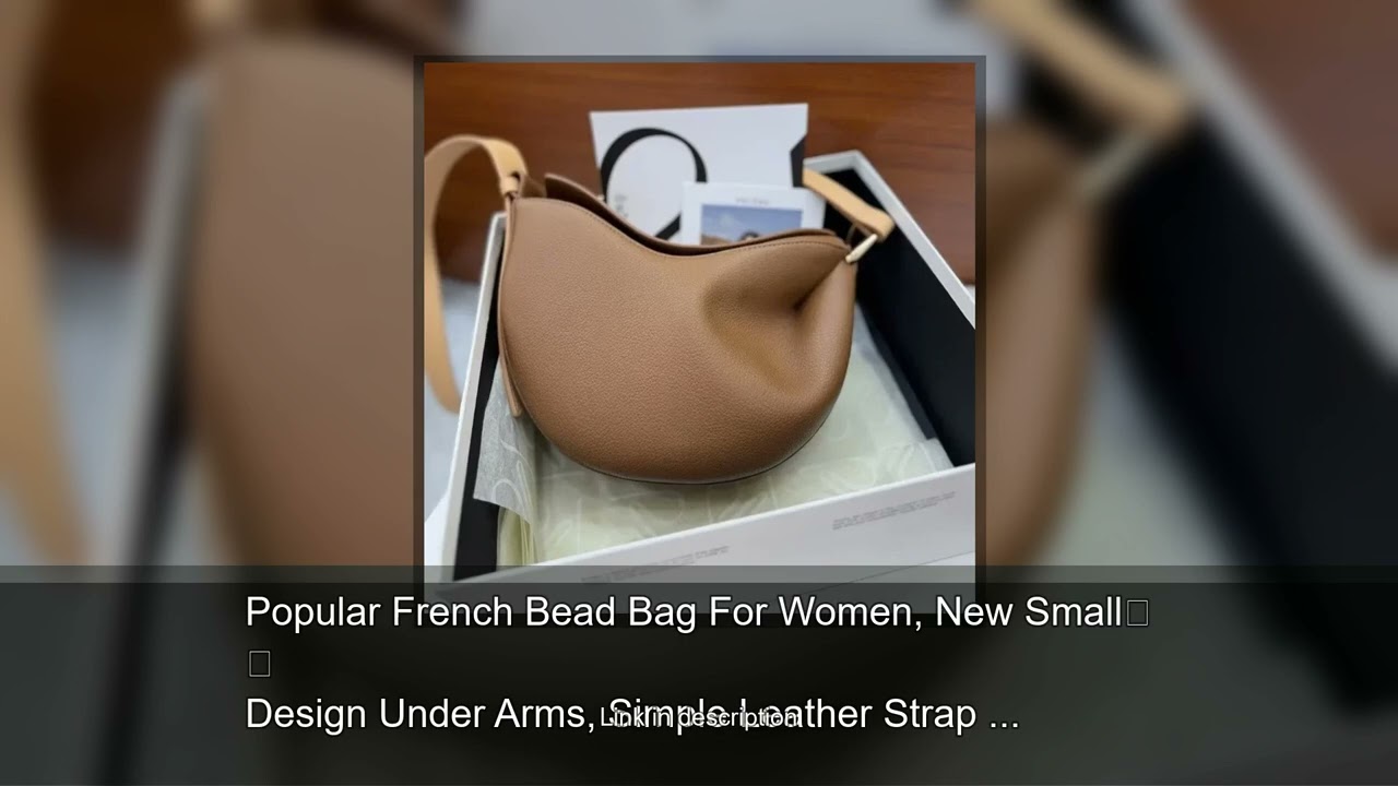 Popular French Bead Bag For Women, New Small Design Under Arms, Simple Leather Strap Bag For Wo