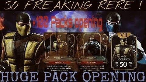 MKX 1.9 /KLASSIC SCORPION & KLASSIC SUBZERO/ HUGE PACKS OPENING - HOW RARE ARE THEY - GET THEM NOW !