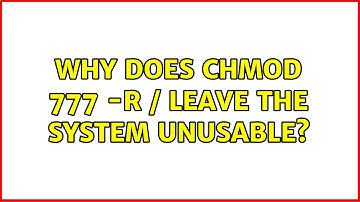 Ubuntu: Why does chmod 777 -R / leave the system unusable? (4 Solutions!!)