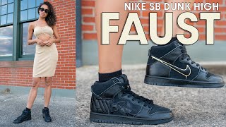 Faust × Nike SB Dunk High スニーカー 靴 メンズ 店舗良い