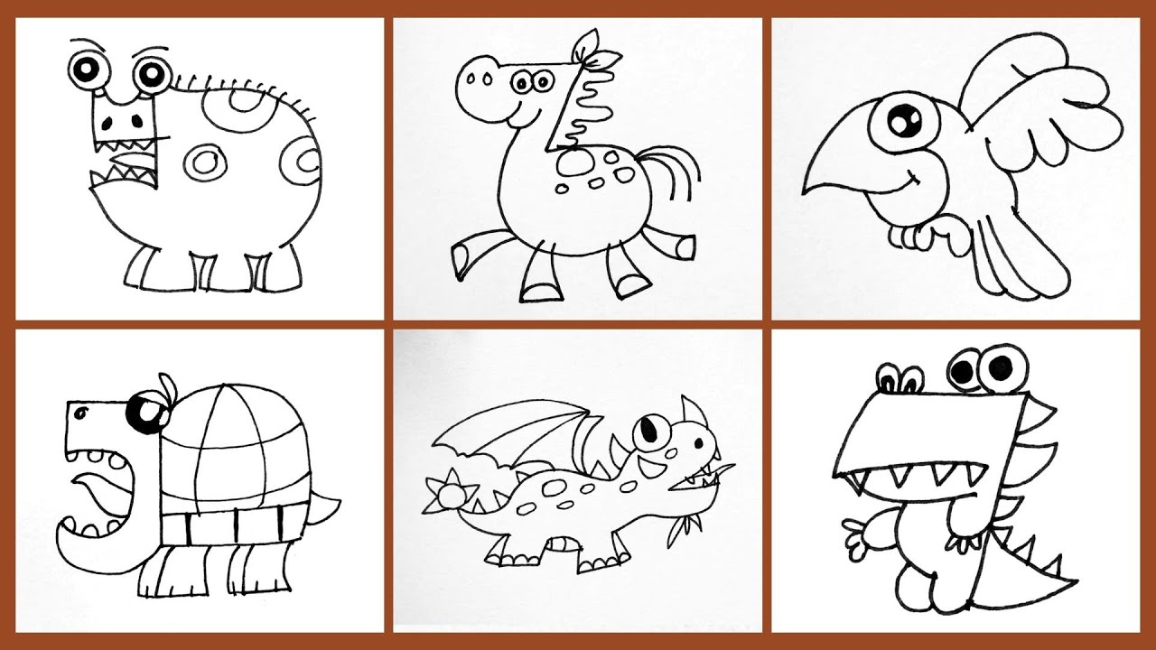 How To Draw Cute Animals Using Numbers- How To Turn Numbers Into a Cute ...