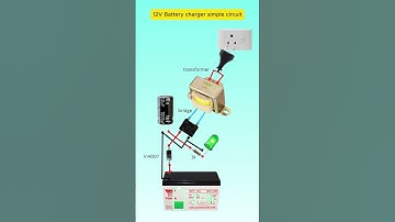 12v battery charger circuit simple and easy #Shorts