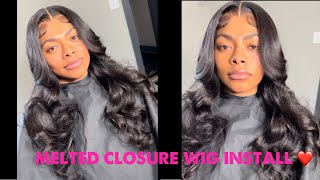 DETAILED 101 FOR BEGINNERS | MELTED CLOSURE WIG