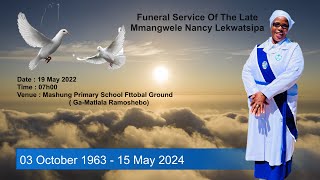 Funeral Service Of The Late Mmangwele Nancy Lekwatsipa