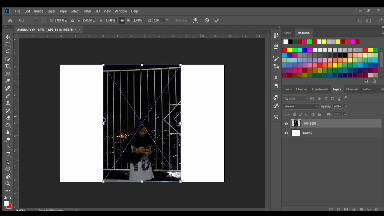 HOW TO CHANGE THE BACKGROUND, CROP IMAGE, AND ADD SOME TEXT IN THE ADOBE PHOTOSHOP