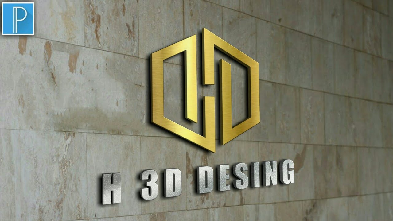 H 3D Logo Desing Pixellab | How To Create Professional Logo | Vandy Graphics |