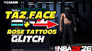 New How To Get Taz Face Glitch Rose Tattoos In Nba 2K26