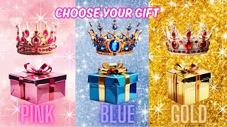 Choose Your Gift🎁3 Gift Box Challenge Pink, Blue & Gold🤩2 good 1 bad Are you a lucky person?🤔