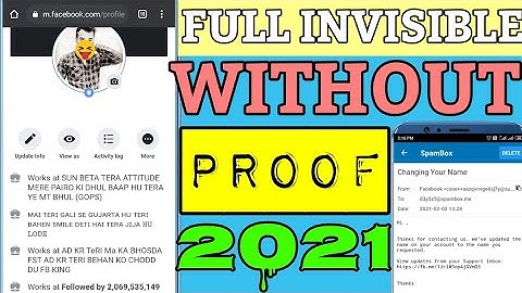 Full invisible Facebook Account | Invisible account without proof || Bin name ki id Rejected Fixed
