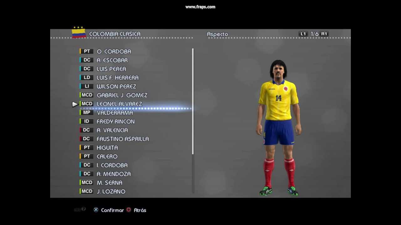 Selección Colombia Clásica PES 2013 - PesRev ColPatch (parte 1) HD ...