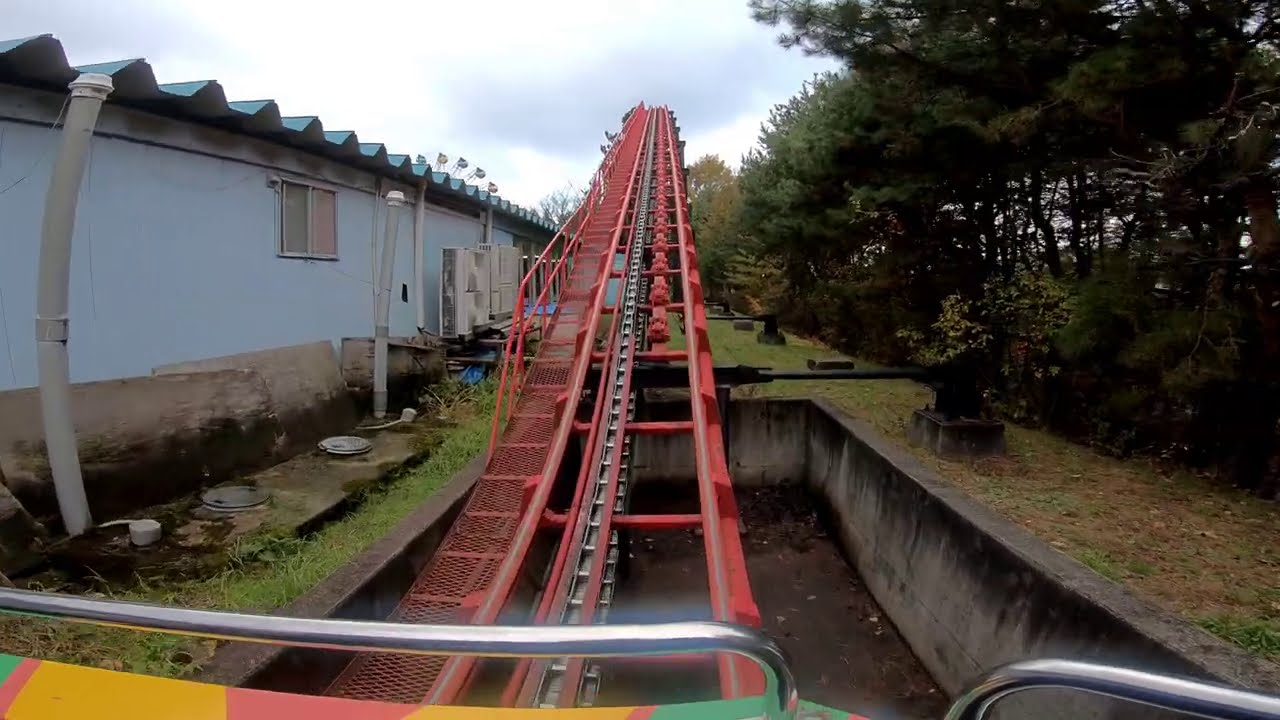 4k Front Seat Pop Spin Coaster Roller Coaster In Iwayama Parkland Japan Youtube