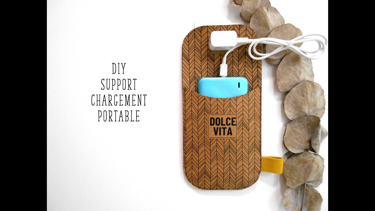 Coudre un support pour portable en charge, tuto chargement téléphone
