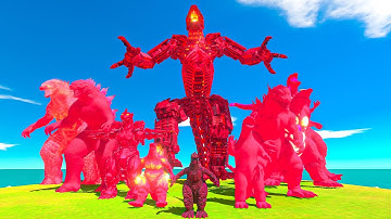 Evolution RED Mechagodzilla Size Comparison vs Team WHITE King Ghidorah Rescue Godzilla 2014 - ARBS