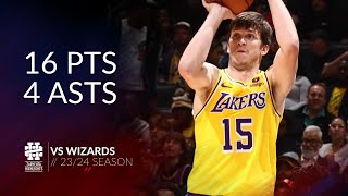 Austin Reaves 16 pts 4 asts vs Wizards 23/24 season