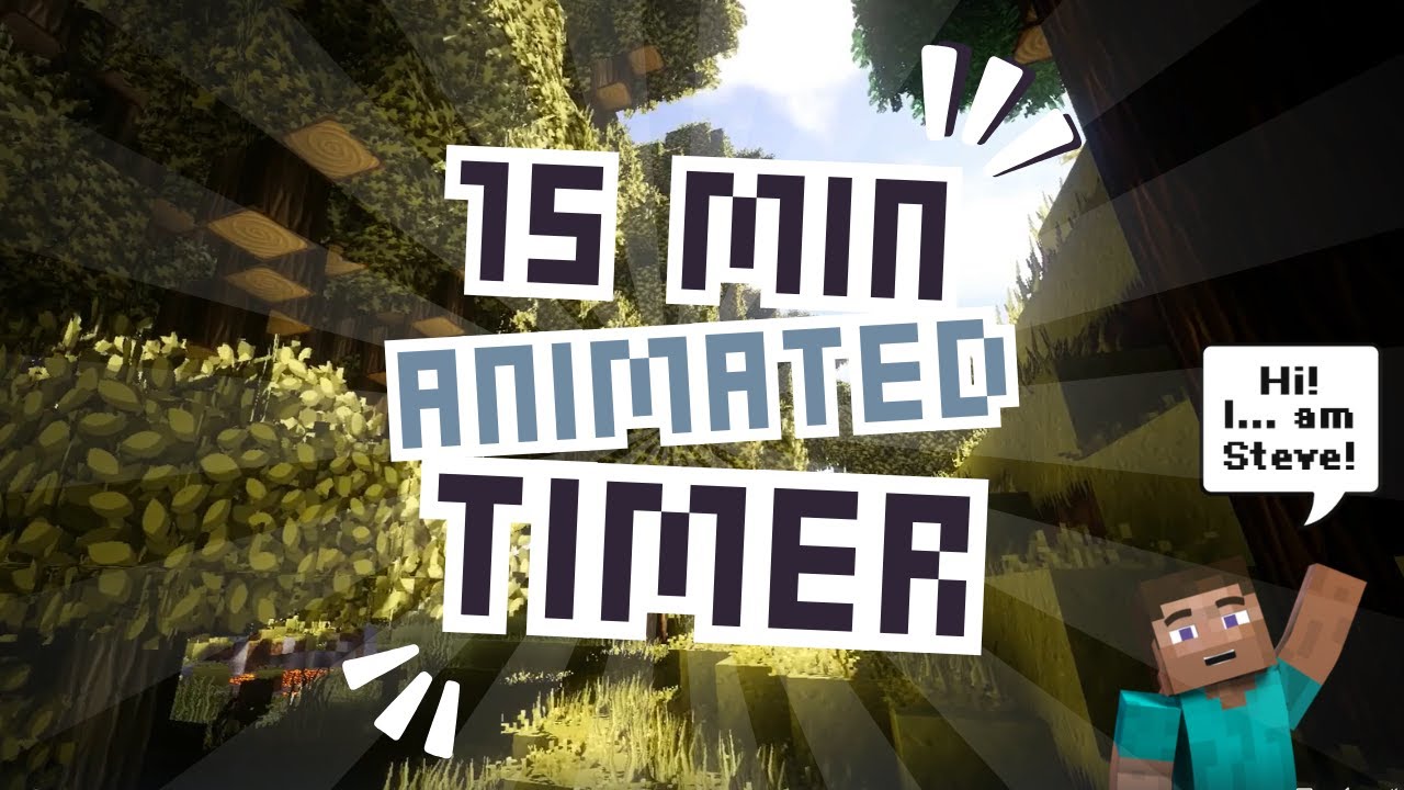 15 Minute Minecraft Countdown Timer ⏱️ | Dancing Steve Animation ...
