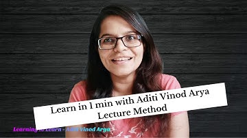 Learn in 1 min with Aditi Vinod Arya Lecture Method II UGC NET