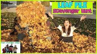 GIANT LEAF PILE SCAVENGER HUNT / That YouTub3 Family