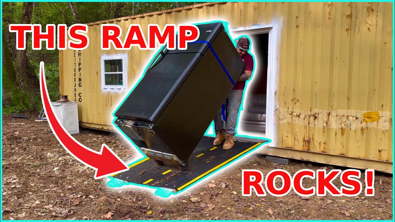 Home Made Container Ramp Easy DIY RAMP for sheds and containers that goes anywhere! No MATH ...