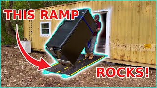  Easy DIY RAMP for sheds and containers that goes anywhere! No MATH!