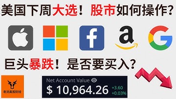 美国大选股市该如何操作? 苹果, 亚马逊, Facebook, 谷歌, 微软的财报分析! Unity风险提示!【美股分析】(字幕请点CC)