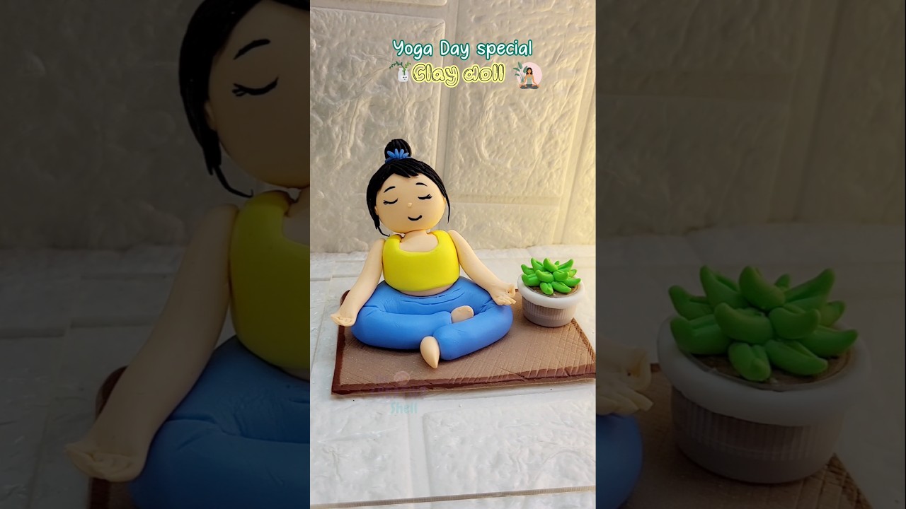 Yoga Day Special Clay doll idea 🧘‍♀️ 