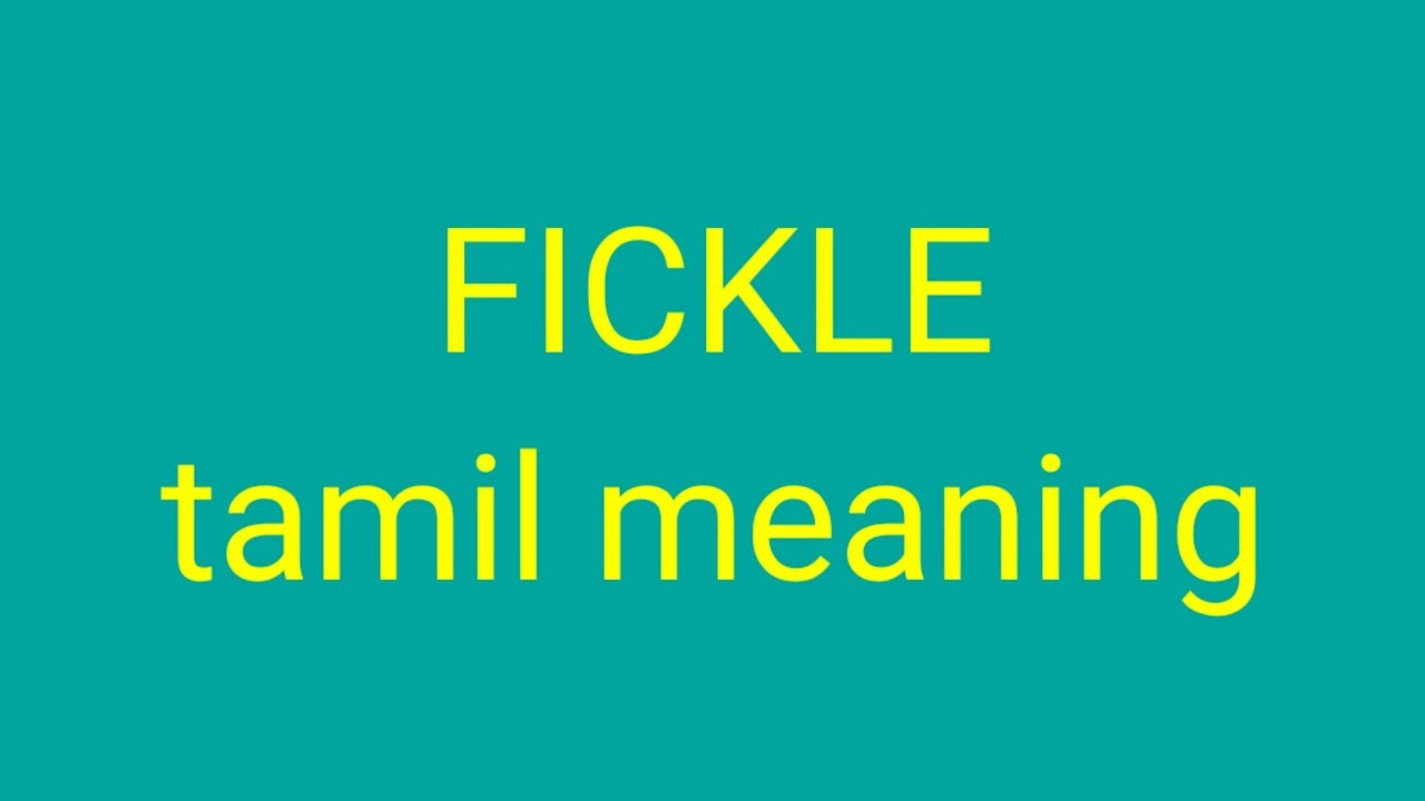 Fickle People Tamil Meaning Sasikumar Youtube