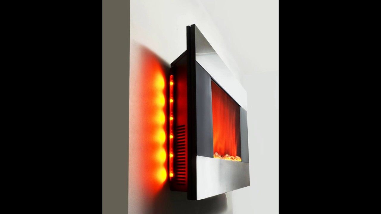 36 Electric Wall Mount Fireplace Heater Gv 510dpb With Remote Control And Backlight 36 Electric Wall Mount Fireplace Heater Gv 510dpb With Remote Control And Backlight