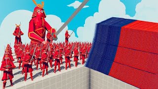Every God Unit Vs 5x Giant  Samurai - Totally Accurate Battle Simulator TABS