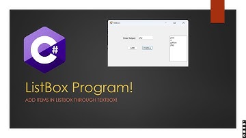 ListBox in windows form c#. #coding #gui #ListBox #label #textbox #programming #.net