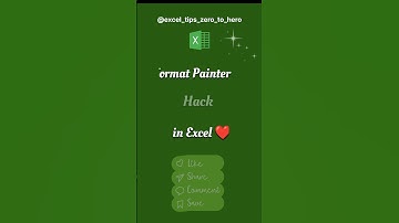 Format Painter Hack in Excel 🚀💯✅ #excel #exceltips #exceltricks #msexcel #workhacks #howto #hack
